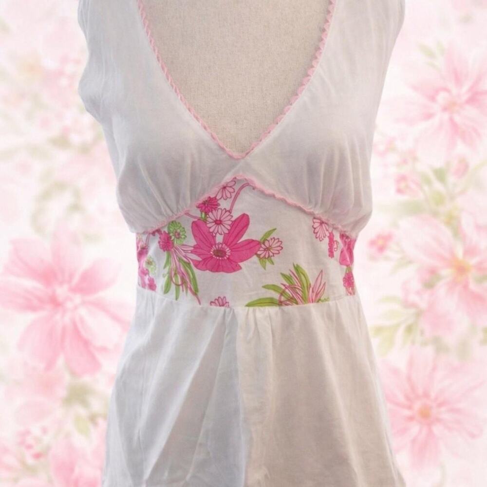 Y2k floral babydoll top